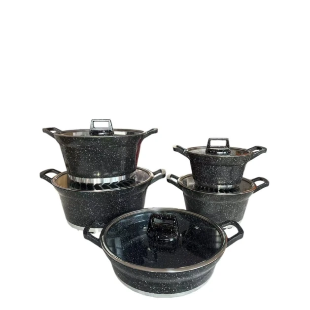 Набор кастрюль Z.H ZGH_00652, гранит, черный, 20/24/28/32 см Набор кастрюль Z.H ZGH_00652, гранит, черный, 20/24/28/32 см
