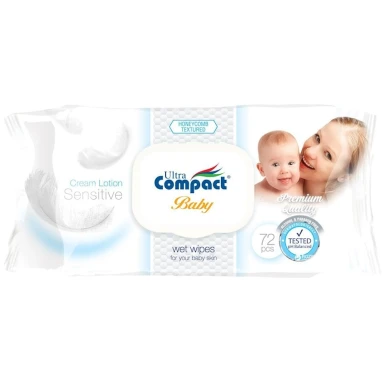 Uşaqlar üçün nəm salfetlər Ultra Compact Premium Quality 72 əd. Uşaqlar üçün nəm salfetlər Ultra Compact Premium Quality 72 əd.