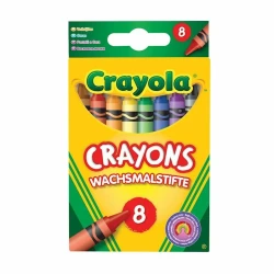 Разноцветные стандартные восковые мелки Crayola, 8 шт. 48 гр.