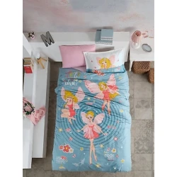 Комплект детского постельного белья Clasy 044, одеяло 160х220 см, простыня 180х240 см, наволочка 50х70 см, односпальный хлопок, разноцветный