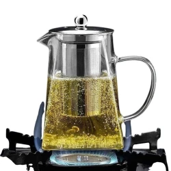 Dəmləmə çaydanı smil_0961, şüşə, şəffaf/gümüşü, 500 ml