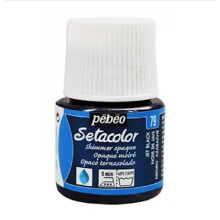 Zərli boya Pebeo parça üçün Setacolor Shimmer Opaque jet black 45 ml, qara