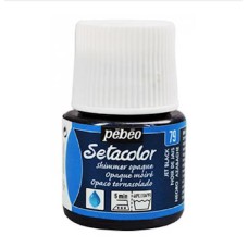 Zərli boya Pebeo parça üçün Setacolor Shimmer Opaque jet black 45 ml, qara