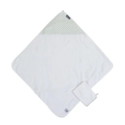 Детское полотенце Childhome CCBCJVF, 80x80 см, белое/зеленое