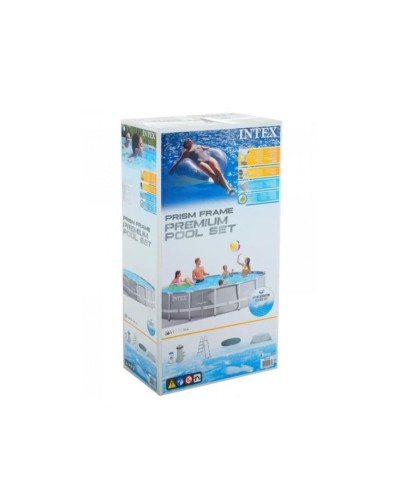 Karkaslı hovuz İntex H26718FR, boz, 366x122 sm, 10685 l