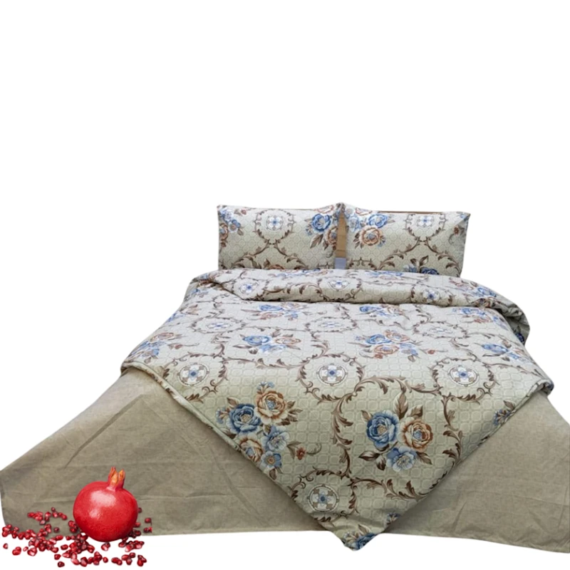 Комплект постельного белья Narlı 001003, пододеяльник 200x220 см, простыня 220x240 см, 2 наволочки 50x70 см, двуспальный, разноцветный