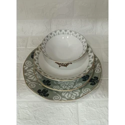 Süfrə qab-qacaq dəsti SHA-00002531, keramika, rəngbərəng, 6 nəfərlik, 24 parça