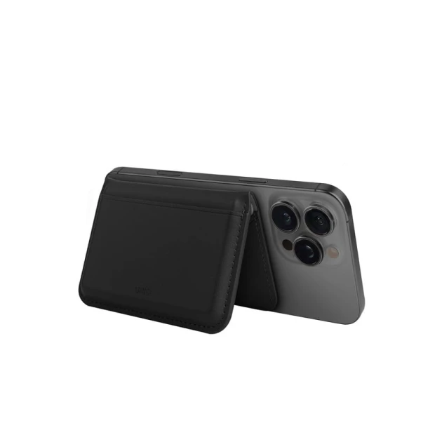 Чехол для карт Uniq Lyden DS RFID-Blocking Magnetic Wallet Black