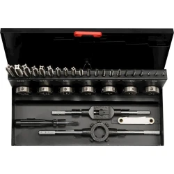 Набор метчиков и плашек YATO YT-2975, 32 шт Набор метчиков и плашек YATO YT-2975, 32 шт