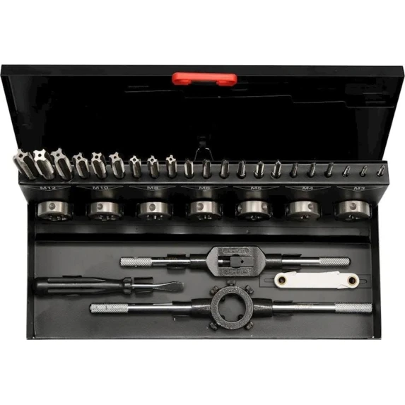 Набор метчиков и плашек YATO YT-2975, 32 шт Набор метчиков и плашек YATO YT-2975, 32 шт