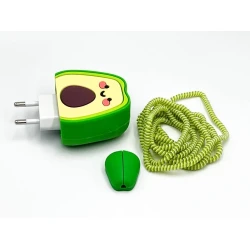 Şarj cihazı üçün çexol Avocado, silikon, yaşıl