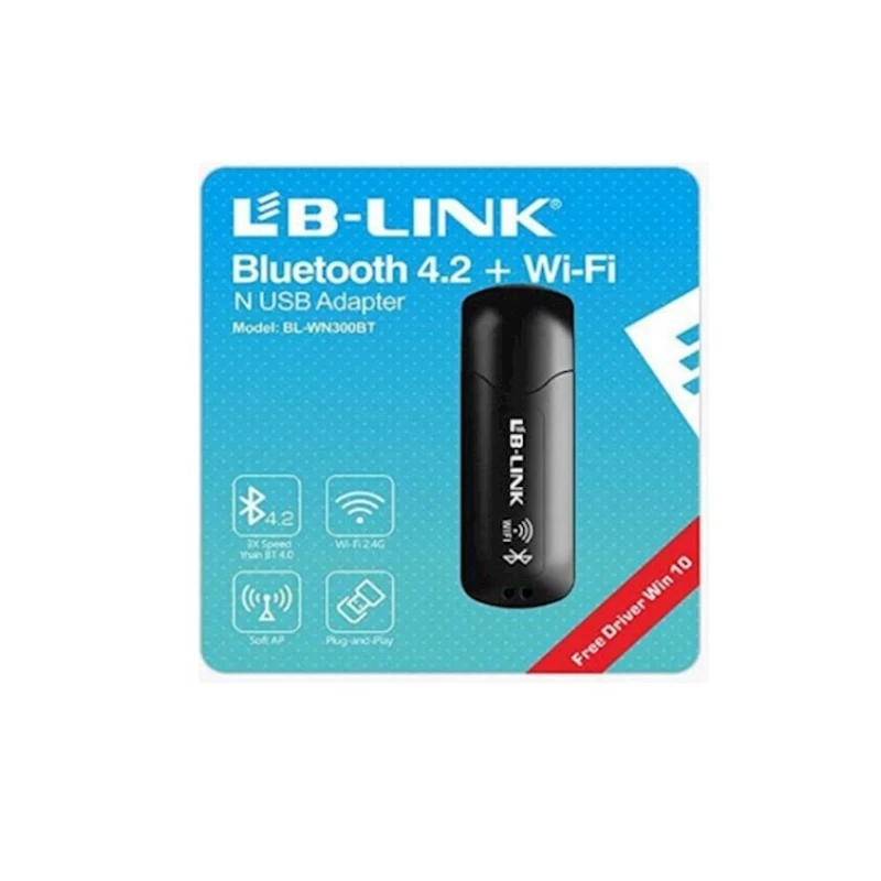 Wi-Fi адаптер LB-Link BL-WN300BT Bluetooth 4.2 Combo, Черный Wi-Fi адаптер LB-Link BL-WN300BT Bluetooth 4.2 Combo, Черный