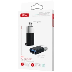 Ötürücü XO NB149G Micro USB to USB Black