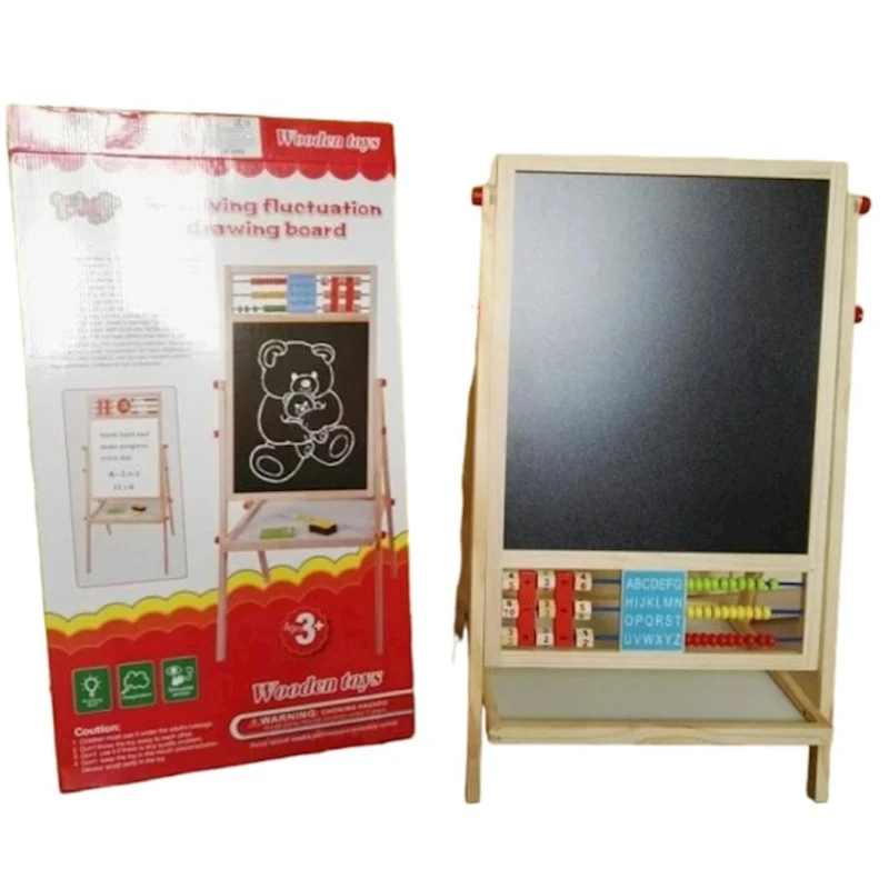 Мольберт для детей Wooden toys, от 3 лет, дерево, двухсторонний, бежевый