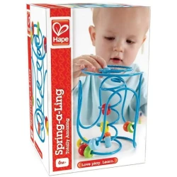 Развивающая игрушка Hape Spring-a-Ling (E1800),дерево,6 месяцев+