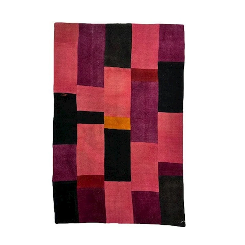 Килим ручного производства Natural halı nth_P021, 89x135 см, шерсть, черно/фиолетовый Килим ручного производства Natural halı nth_P021, 89x135 см, шерсть, черно/фиолетовый