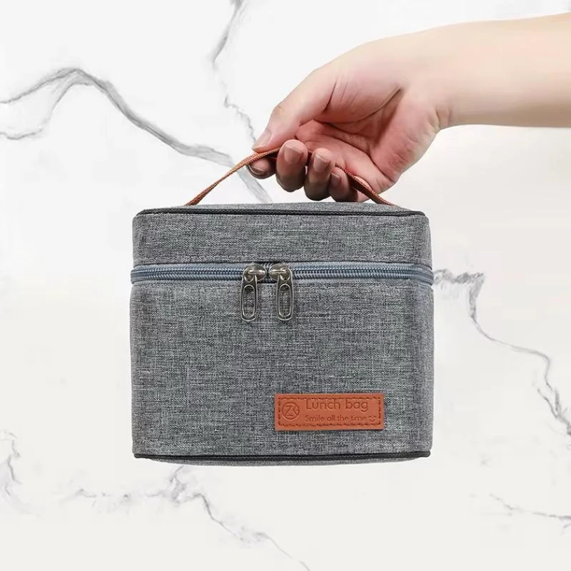 Термосумка AA-ES-062, 17X13 см, текстиль, серая