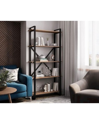 Stellaj 3563_LoftStefan5Votan, 90x31x180 sm, LDSP, qəhvəyi