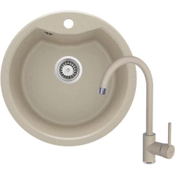 Qarışdırıcı ilə mətbəx çanağı Deante Solis ZRS B7803, 19.4x48 sm, qranit, qəhvəyi Qarışdırıcı ilə mətbəx çanağı Deante Solis ZRS B7803, 19.4x48 sm, qranit, qəhvəyi