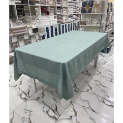 Скатерть MiraNova FS-691, 160x400 см, зеленая