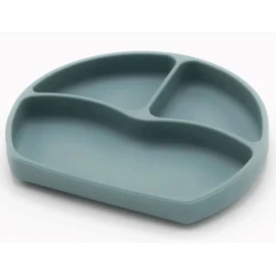 Boşqab Babyjem, 19х17 sm, silikon, 6+ ay, yaşıl