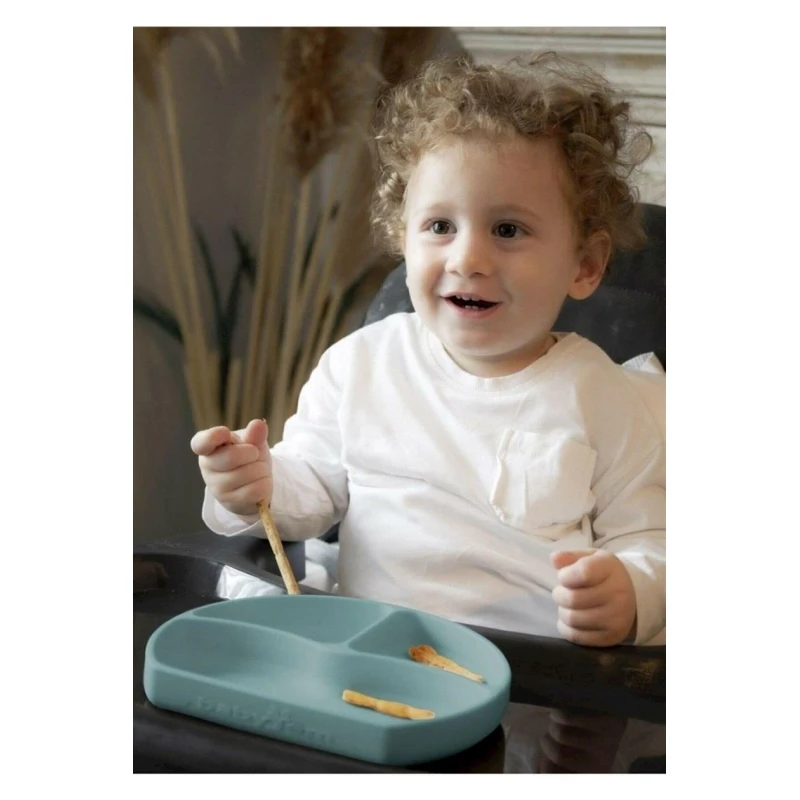 Boşqab Babyjem, 19х17 sm, silikon, 6+ ay, yaşıl Boşqab Babyjem, 19х17 sm, silikon, 6+ ay, yaşıl