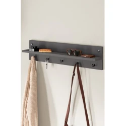 Вешалка Art Mebel Art_asilqan_11, ламинат, антрацит, 20х80 см Вешалка Art Mebel Art_asilqan_11, ламинат, антрацит, 20х80 см