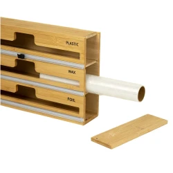 Folqa və qida plyonkaları üçün orqanayzer MG-01, 33.5x21.6x7.2 sm, bambuk, qəhvəyi