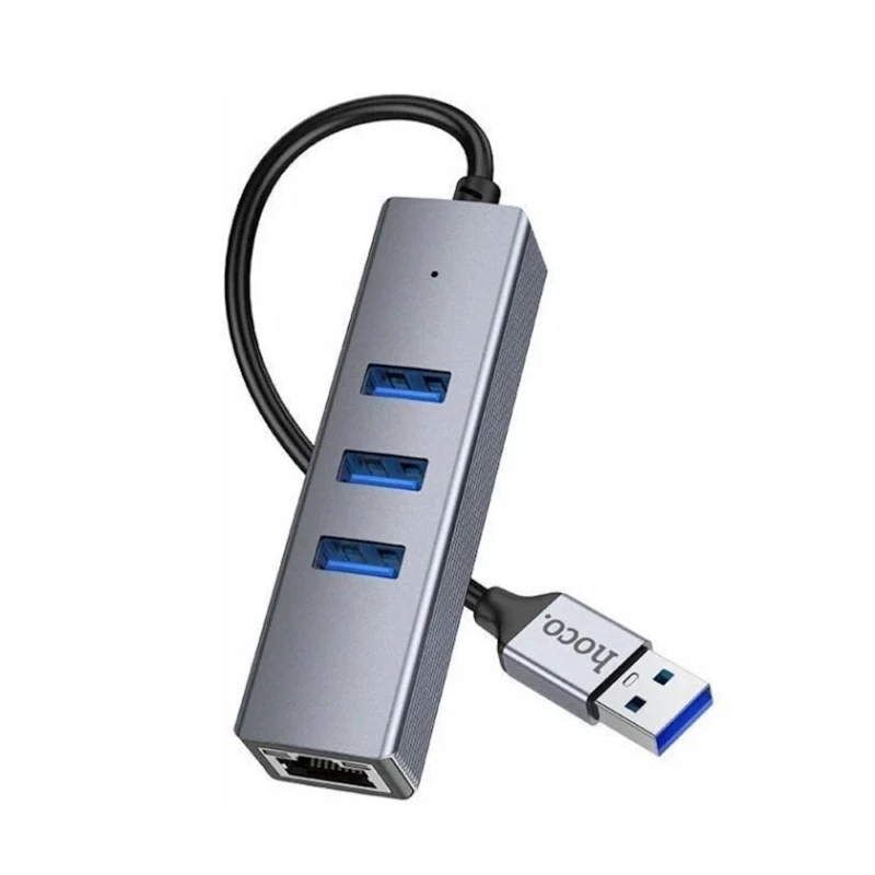 USB хаб Hoco HB34 Silver