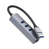 USB хаб Hoco HB34 Silver