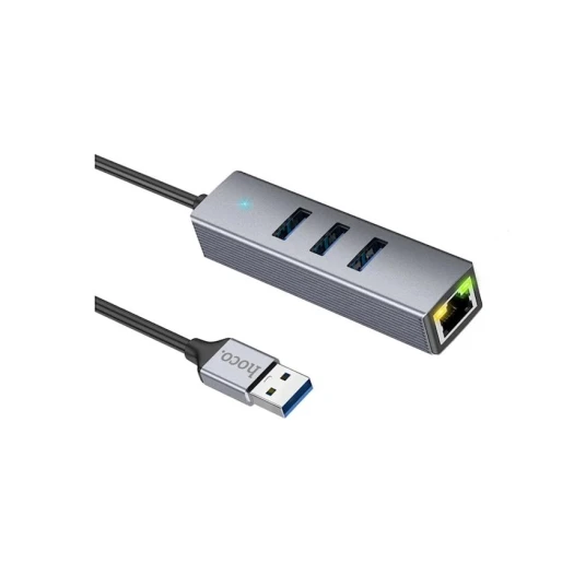 USB хаб Hoco HB34 Silver