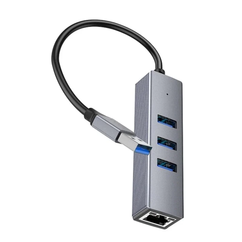 USB хаб Hoco HB34 Silver