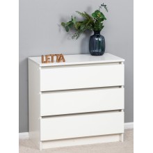 Komod Letta, ağ, LDSP, 70x35x67 sm