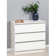 Komod Letta, ağ, LDSP, 70x35x67 sm
