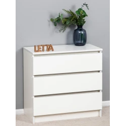 Комод Letta, белый, ЛДСП, 70x35x67 см Комод Letta, белый, ЛДСП, 70x35x67 см