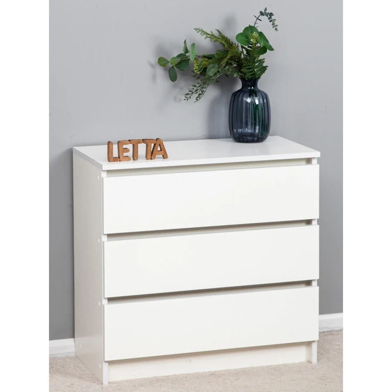 Комод Letta, белый, ЛДСП, 70x35x67 см Комод Letta, белый, ЛДСП, 70x35x67 см