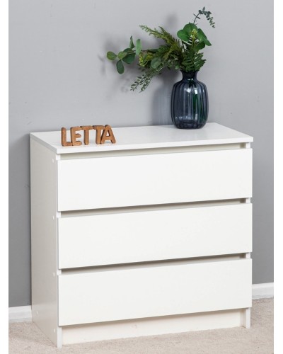 Komod Letta, ağ, LDSP, 70x35x67 sm
