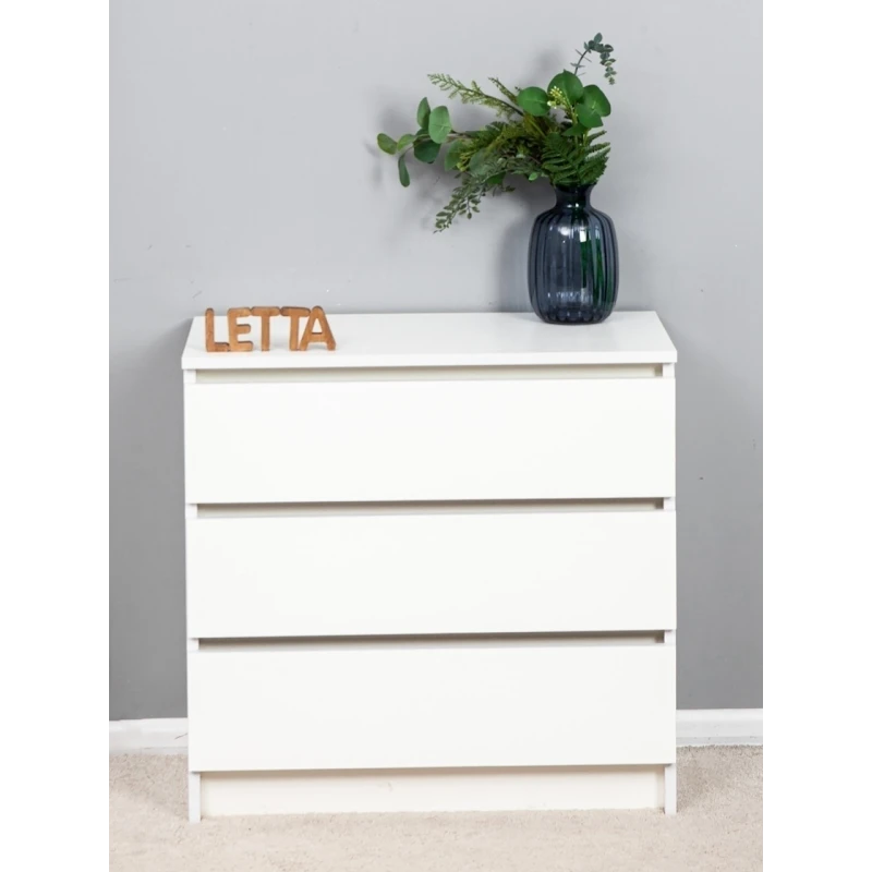Комод Letta, белый, ЛДСП, 70x35x67 см Комод Letta, белый, ЛДСП, 70x35x67 см
