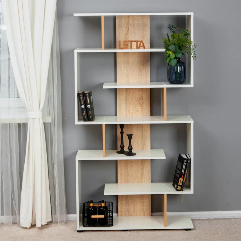 Stellaj Letta, ağ/bej, LDSP, 84x25x155 sm Stellaj Letta, ağ/bej, LDSP, 84x25x155 sm