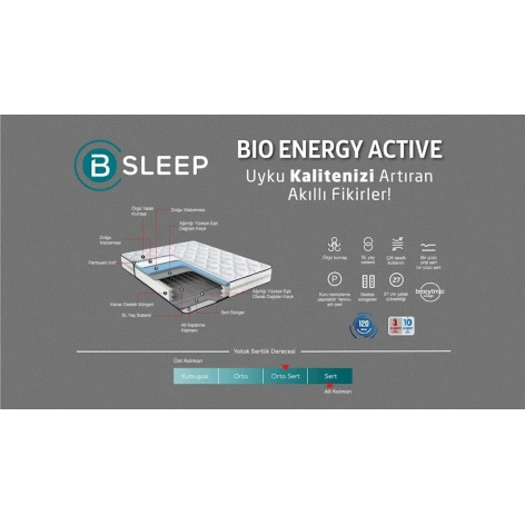 Матрас Bellona Bioenergy Active, 120x200 см, белый Матрас Bellona Bioenergy Active, 120x200 см, белый