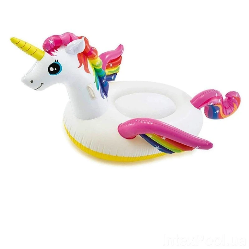 Надувной плотик Intex 57561 Единорог, для детей и взрослых, белый, 201x140x97 см Надувной плотик Intex 57561 Единорог, для детей и взрослых, белый, 201x140x97 см