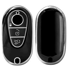 Avtomobil açarı üçün çexol 0618 Mercedes-Benz, qara/gümüşü