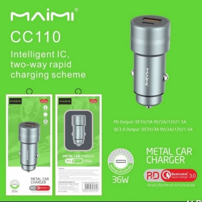 Автомобильное зарядное устройство Maimi CC110 Silver Автомобильное зарядное устройство Maimi CC110 Silver