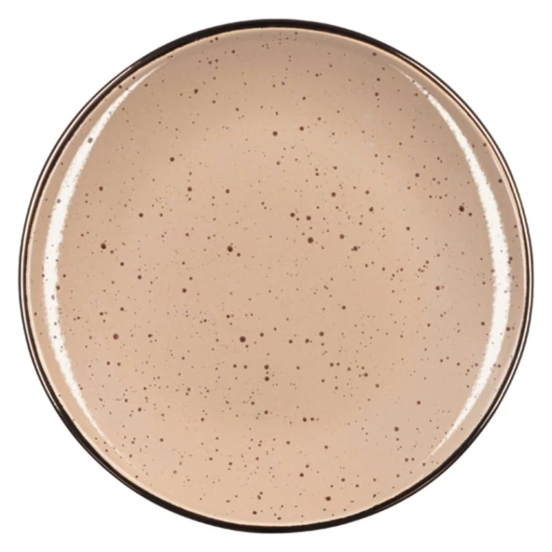 Тарелка десертная Ardesto Emilia, круглая, керамика, коричневая, 20 см Тарелка десертная Ardesto Emilia, круглая, керамика, коричневая, 20 см