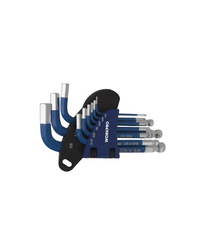 Altıbucaqlı açarlar dəsti Workpro W022016WE, 9 əd