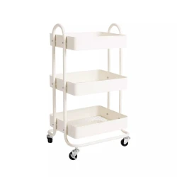 Кухонная тележка Levede, сталь, белая, 78x35x45.9 см