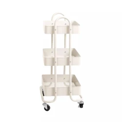 Кухонная тележка Levede, сталь, белая, 78x35x45.9 см