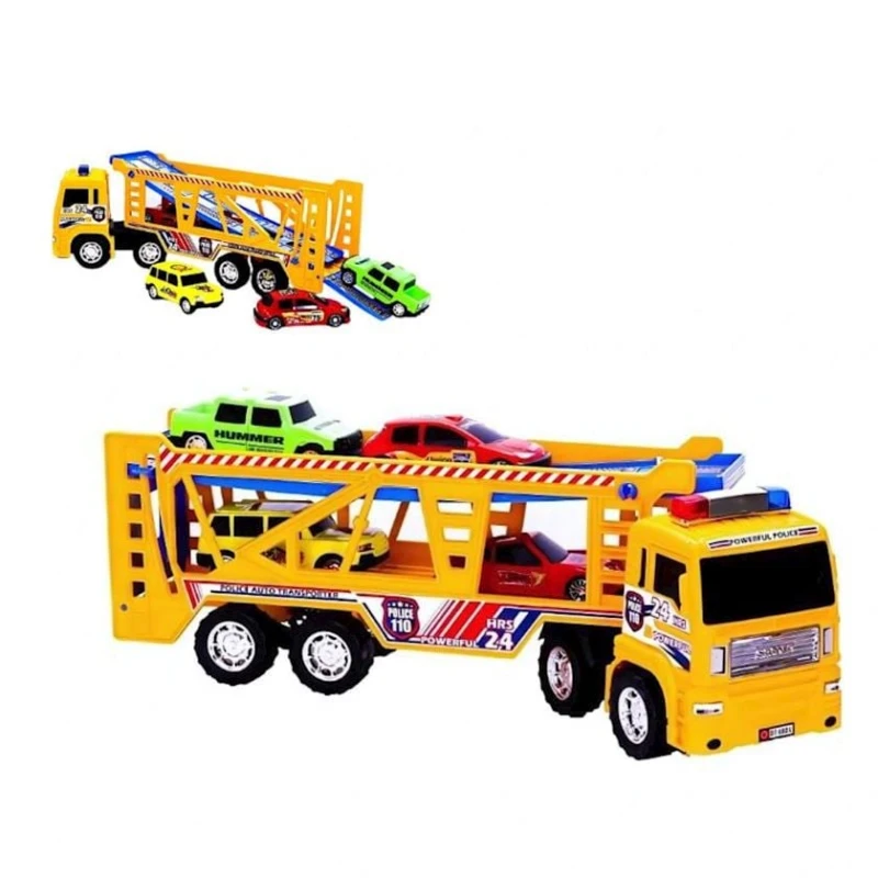 Oyuncaq avtomobil daşıyıcısı 202404093009, sarı, 3+ yaş