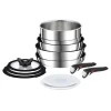 Набор посуды для готовки Tefal Ingenio Preference Titanium 6X, титан, серебристый, 12 предметов Набор посуды для готовки Tefal Ingenio Preference Titanium 6X, титан, серебристый, 12 предметов