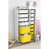 Шкаф для игрушек Pratico I39042, белый/желтый, 30x69.5x109 см Шкаф для игрушек Pratico I39042, белый/желтый, 30x69.5x109 см